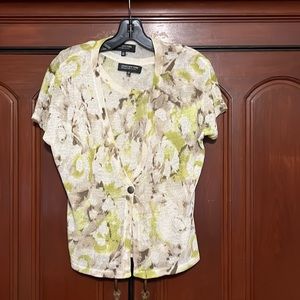 Jones Of New York 2 Piece Sweater Set (Cardigan & Tank) Size MP